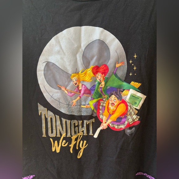 Disney Parks Halloween Hocus Pocus Tonight We Fly Jack Skellington Top - Size L - Picture 2 of 5
